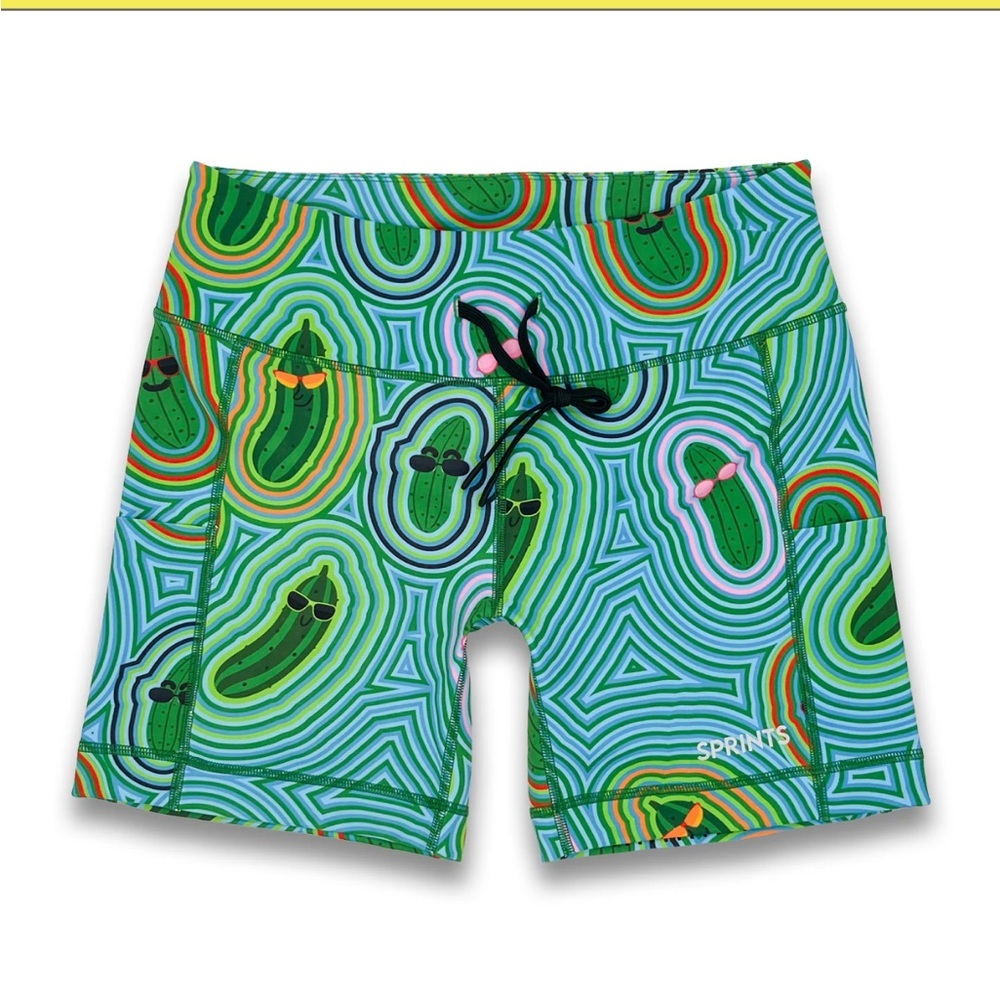 Sprints flexion 5in Compression Shorts Pickle Power Size XS